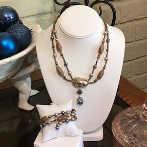 Liz Claiborne Bracelet and Necklace Set